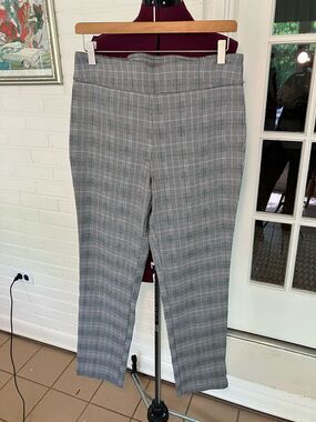 Counterparts Gray Plaid Straight Leg Pants 12P